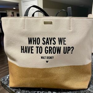 Disney Kate Spade Gold and Cream Tote Bag